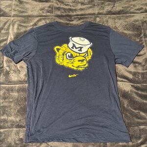 Nike Blue and Yellow Short Sleeve Tee